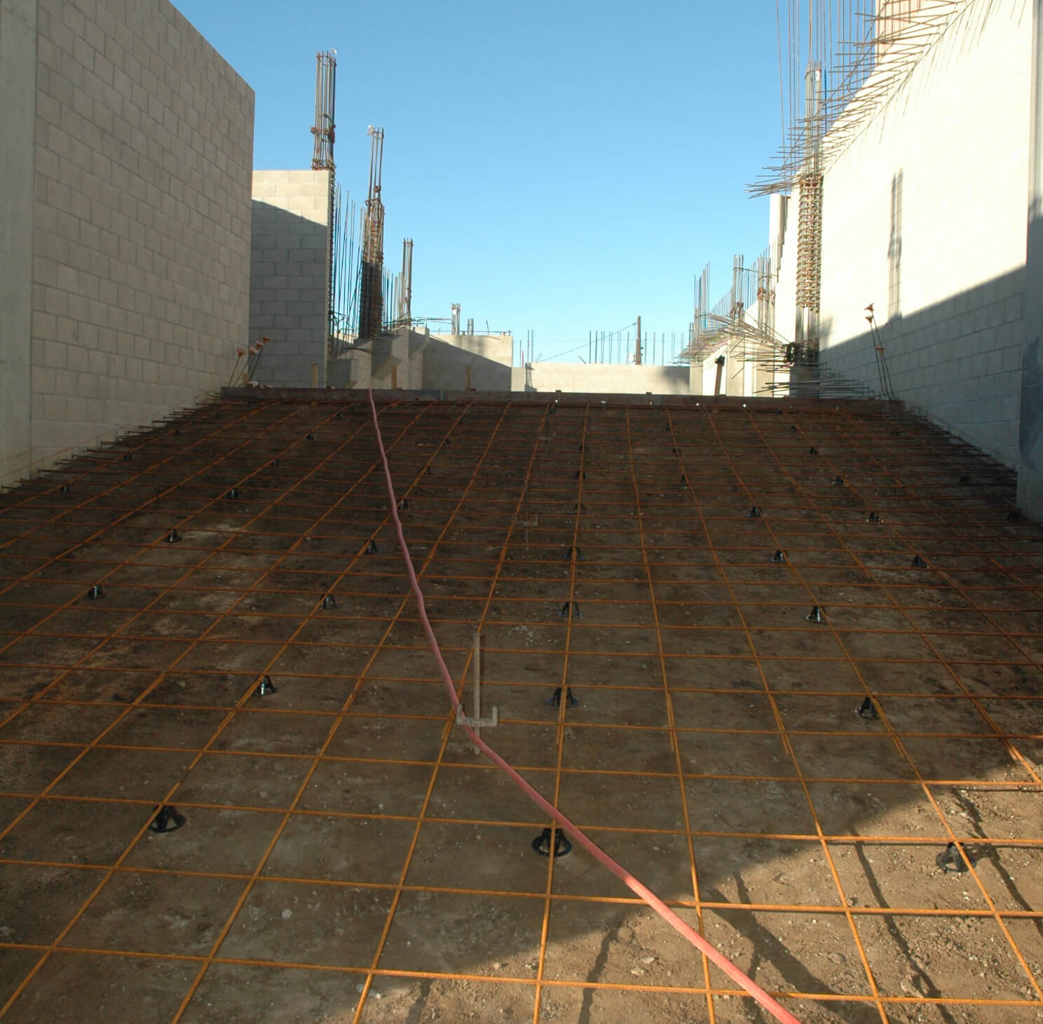 Auto lot under construction